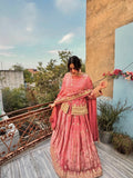 Heavy Two Tone Fandy Silk with Heavy Embroidery Codding & Sequins Work Salwar Kameez