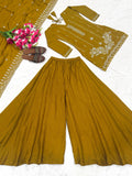 New Designer Party Wear Look Top Sharara Plazzo and Dupatta