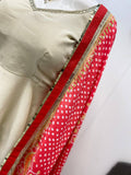DESIGNER AND ELEGANCE GOWN IN THREE PIECE WITH PRINTED BANDHNI DUPATTA