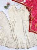 DESIGNER AND ELEGANCE GOWN IN THREE PIECE WITH PRINTED BANDHNI DUPATTA