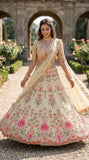 Faux Georgette with Embroidery Sequins Cut Work Beautiful Lehenga Choli