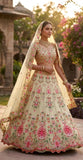 Faux Georgette with Embroidery Sequins Cut Work Beautiful Lehenga Choli