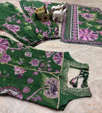 Premium Faux Georgette Fabric & Beautiful Digital Print with Hand Sequins Work Salwar Kameez