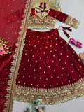 Designer Party Wear Look Heavy Two Tone Fandy Silk Ready to Wear Lehenga Choli