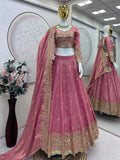 Designer Party Wear Look Heavy Two Tone Fandy Silk Ready to Wear Lehenga Choli