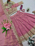 Designer Party Wear Look Heavy Two Tone Fandy Silk Ready to Wear Lehenga Choli