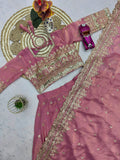 Designer Party Wear Look Heavy Two Tone Fandy Silk Ready to Wear Lehenga Choli