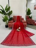 Designer Tibby Silk Sequnce And Pearl Work Stunning Saree With Dupatta