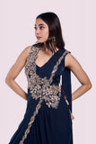 New Super Trending Embroidery cording work ready to wear saree with Embroidery Blouse