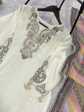 WEDDING SEASON WEAR BEAUTIFUL SEQUENCE EMBROIDERED TOP PLAZZO WITH DUPATTA