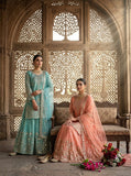 Latest Designer Trending Orgenza Twine Net Top Sarara And Dupatta Set
