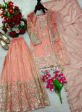 Latest Designer Trending Orgenza Twine Net Top Sarara And Dupatta Set