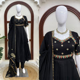 Vichitra Silk with Soft Micro Cotton Lining Thread with Sequence Work Salwar Kameez