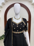 Vichitra Silk with Soft Micro Cotton Lining Thread with Sequence Work Salwar Kameez