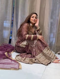 Designer Heavy 3 Pieces Suit Pair With Embroidery Work