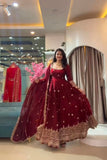 Heavy Two Tone Fandy Silk with Embroidery Sequins Work & Neck In Hand Pearl Work Salwar Kameez