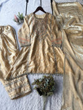 EXCLUSIVE AND TRENDY SEQUENCE EMBROIDERED TOP SALWAAR AND DUPATTA
