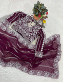Premium And Classic Faux Georgette Designer Soft Saree With Laheriya Pattern