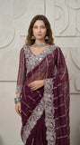 Premium And Classic Faux Georgette Designer Soft Saree With Laheriya Pattern