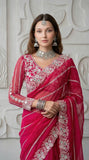 Premium And Classic Faux Georgette Designer Soft Saree With Laheriya Pattern