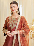 Designer Party Wear Heavy Fandy Silk  Top With Farshi Salwar