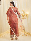 Designer Party Wear Heavy Fandy Silk  Top With Farshi Salwar