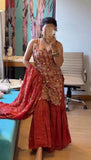 Simmer silk with Soft Micro Cotton lining with Thread Sequence Work Salwar Kameez