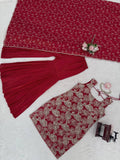 Simmer silk with Soft Micro Cotton lining with Thread Sequence Work Salwar Kameez