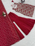 Simmer silk with Soft Micro Cotton lining with Thread Sequence Work Salwar Kameez
