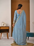 Latest Designer Heavy Chinnon Silk  Top Plazzo and Dupatta Set