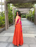 Designer Party Wear Top And Sharara Embroidery  And Sequence Work