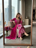 New Design Trending Vicitra Silk Top  Sarara And Dupatta Set