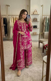 New Design Trending Vicitra Silk Top  Sarara And Dupatta Set