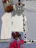 Designer Party Wear Pure Natural Crepe Top & Farshi Palazzo With Dupatta Set