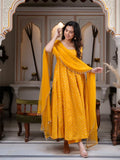 Chanderi Jacquard Butti with Real Mirror With Fancy Lace Salwar Kameez