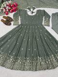 Heavy Crunchy Silk Material With 5mm Sequence Embroidery Work Salwar Kameez