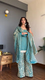 Fendy silk with Soft Micro Cotton Lining & Thread with Sequence Work Salwar Kameez