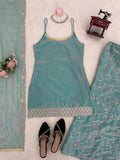 Fendy silk with Soft Micro Cotton Lining & Thread with Sequence Work Salwar Kameez