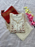 Roman Silk with Beautiful Embroidery With Sequence Work Salwar Kameez