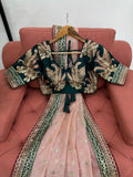 Beautiful Designer Saree on Twil Net Fabric with Thread & Sequence work