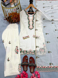 New Designer Party Wear Look Pure Fendi Silk Top & Farshi Palazzo With Dupatta set