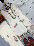 New Designer Party Wear Look Pure Fendi Silk Top & Farshi Palazzo With Dupatta set