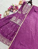 Pure Cinon Silk With Embroidery 5mm Sequence Work Salwar Kameez