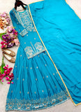 Pure Cinon Silk With Embroidery 5mm Sequence Work Salwar Kameez