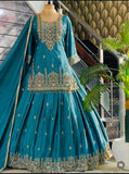 Pure Cinon Silk With Embroidery 5mm Sequence Work Salwar Kameez
