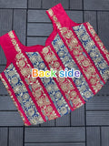 New Super Trending Embroidery Sequence work ready to wear saree with Embroidery Blouse