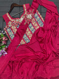 New Super Trending Embroidery Sequence work ready to wear saree with Embroidery Blouse
