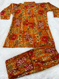 Pure Soft Rayon Cotton & Printed With Foil Work Co-Ord Set