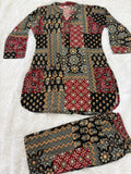 Pure Soft Rayon Cotton Top with Printed With Foil Work Co-Ord Set