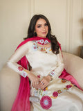 Designer Heavy Roman Glass Silk Top Pazzo And Dupatta With Multi Embroidery And Bids Moti Work